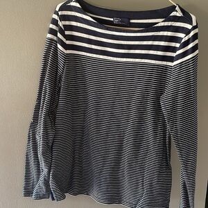 GAP Navy and White Striped Top